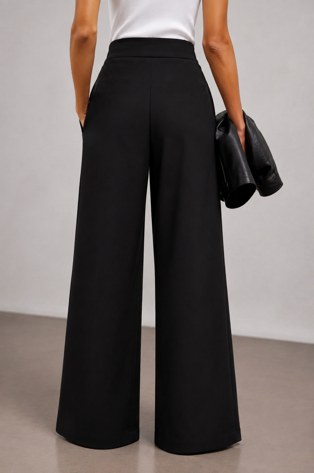 The Side-Button Wide-Leg Pants