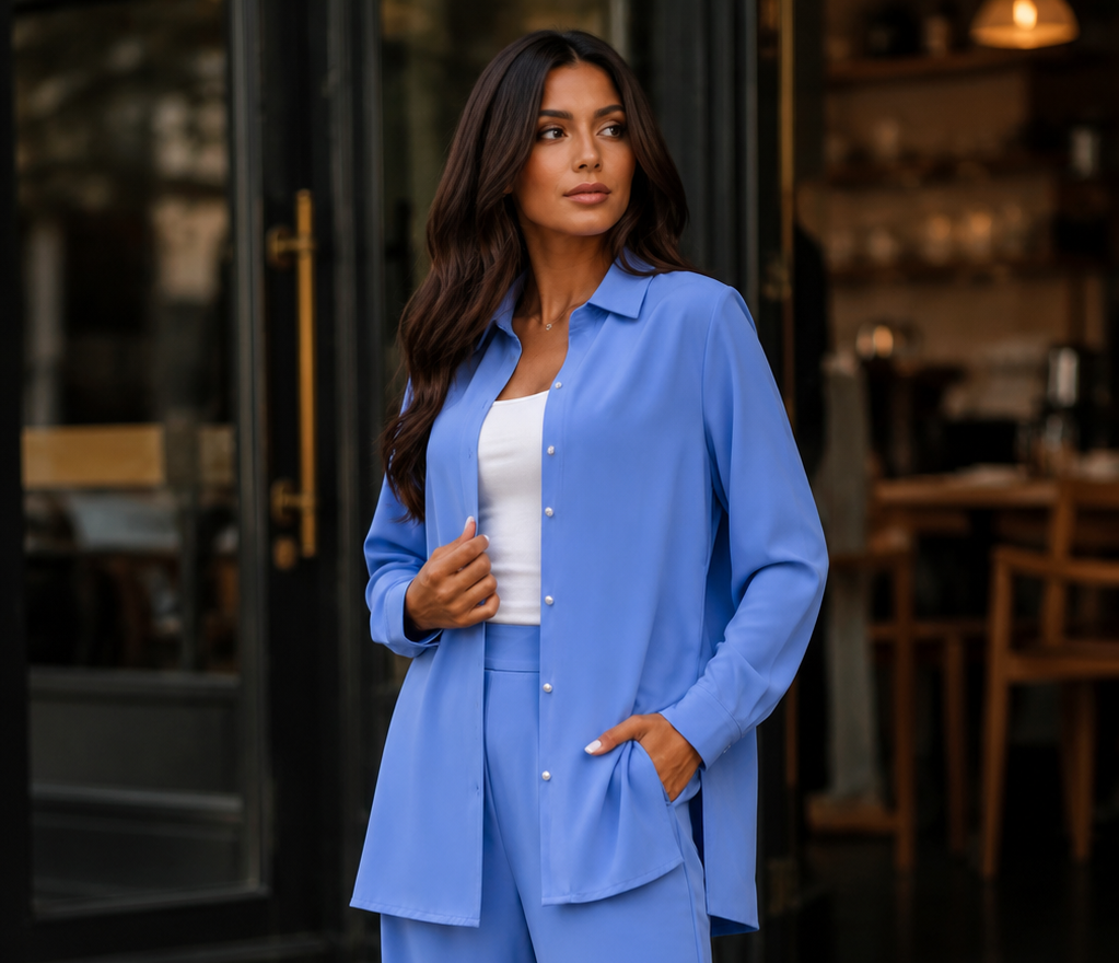 La chemise Flow - Bleu clair