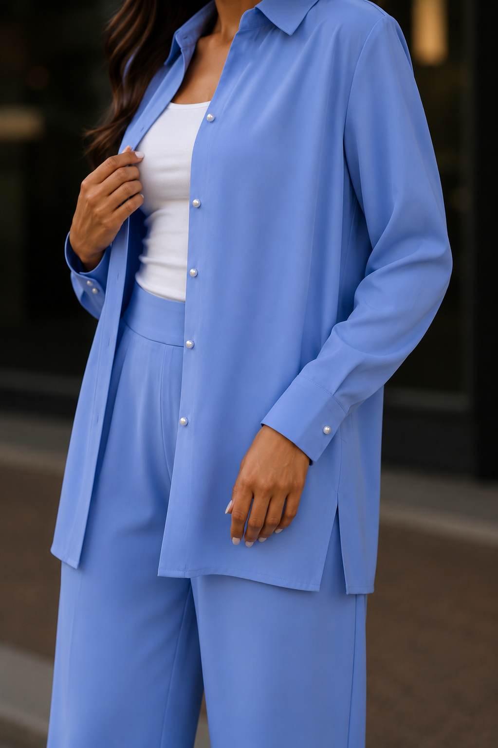 La chemise Flow - Bleu clair