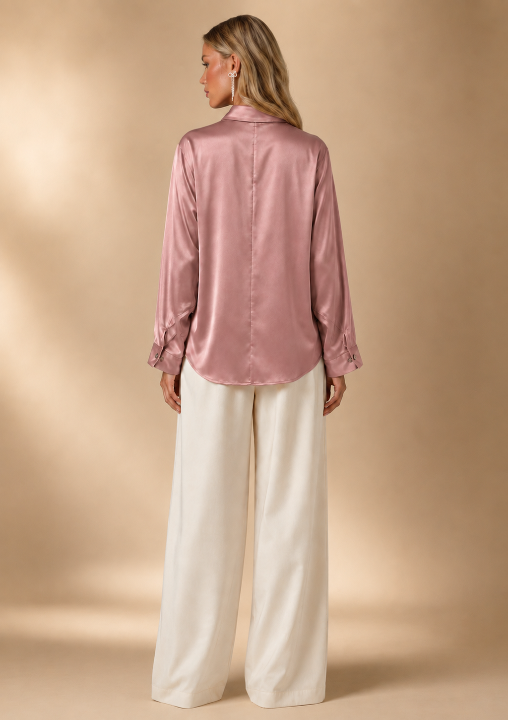 Chemise en satin de soie