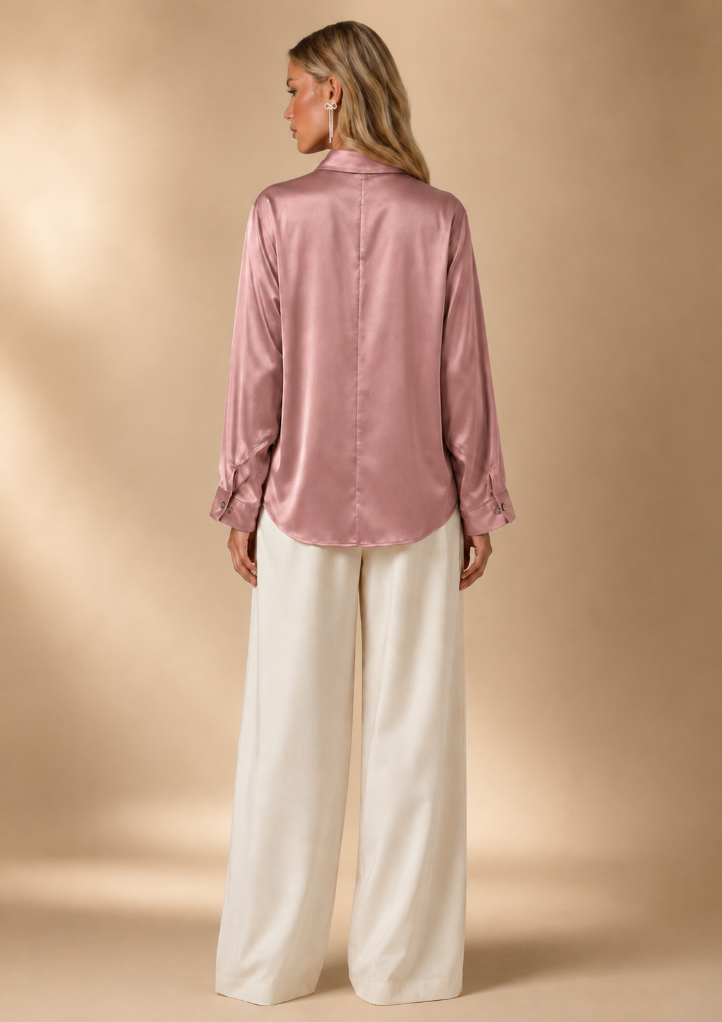 Chemise en satin de soie