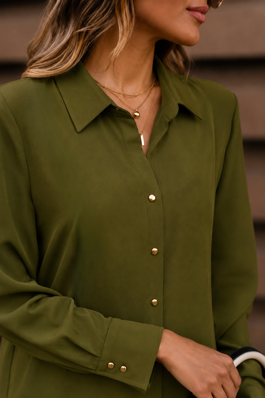 La Chemise Flow - Vert Olive