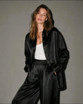 The Flow Shirt -Noir satin