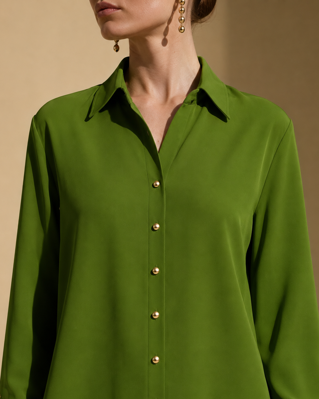 La Chemise Flow - Vert Olive