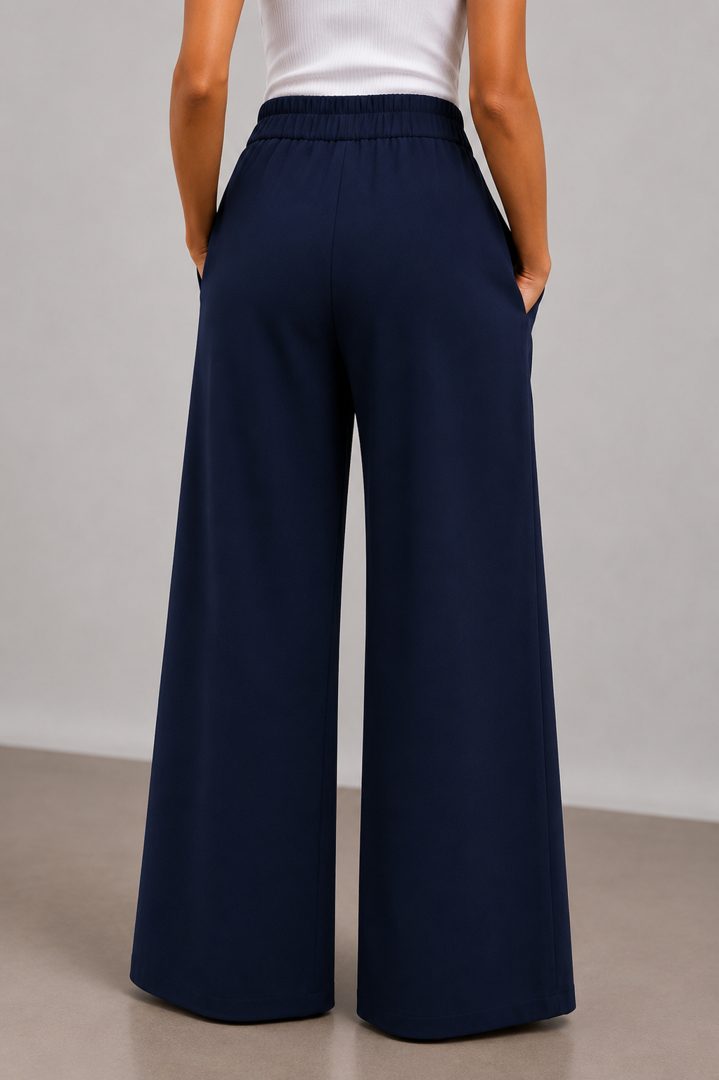 The Side-Button Wide-Leg Pants