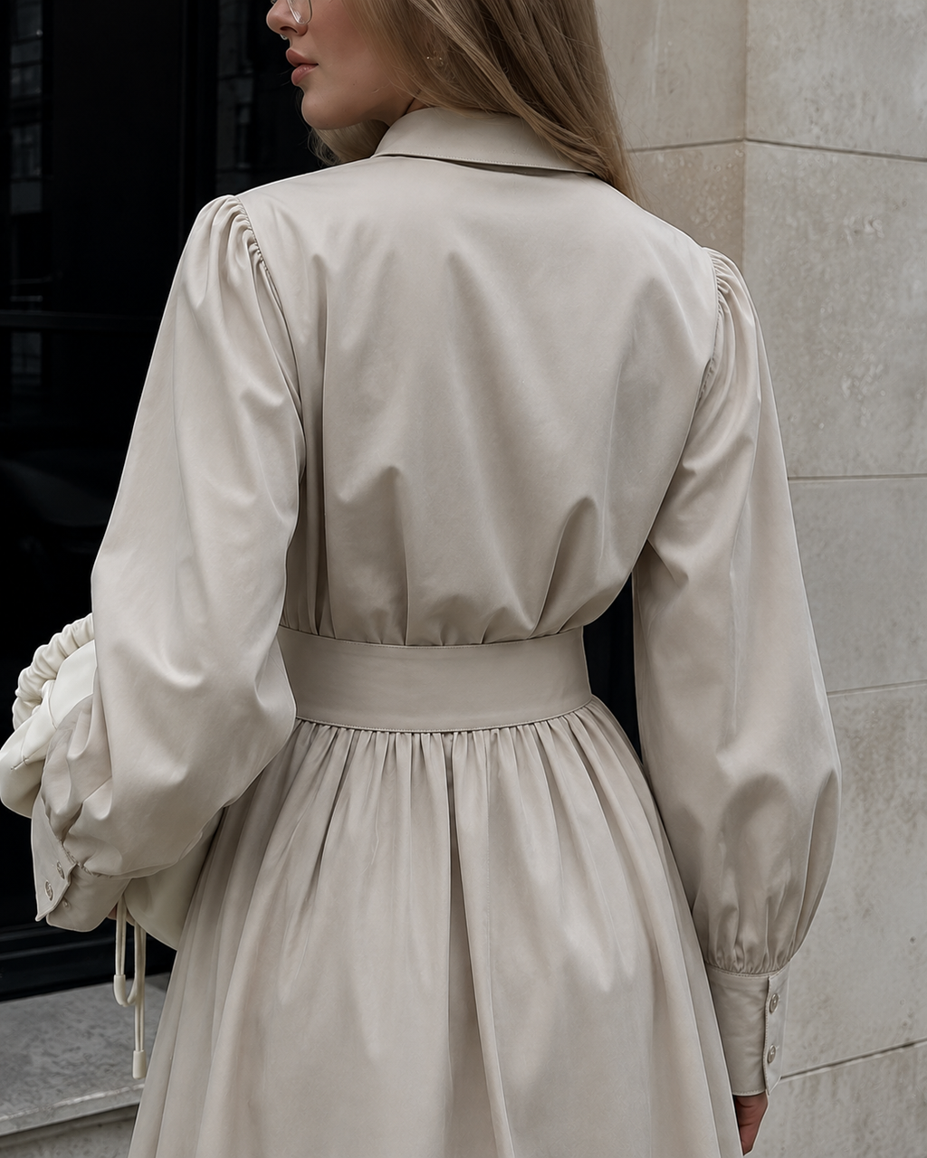 The Flow Dress -Beige