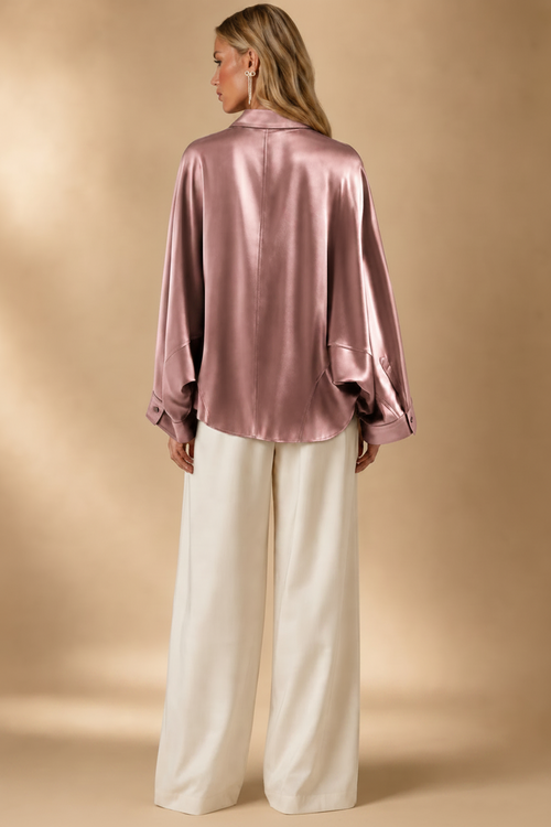 Chemise en satin de soie