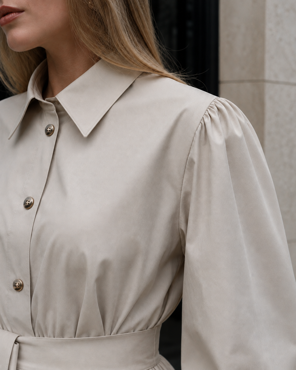 The Flow Dress -Beige