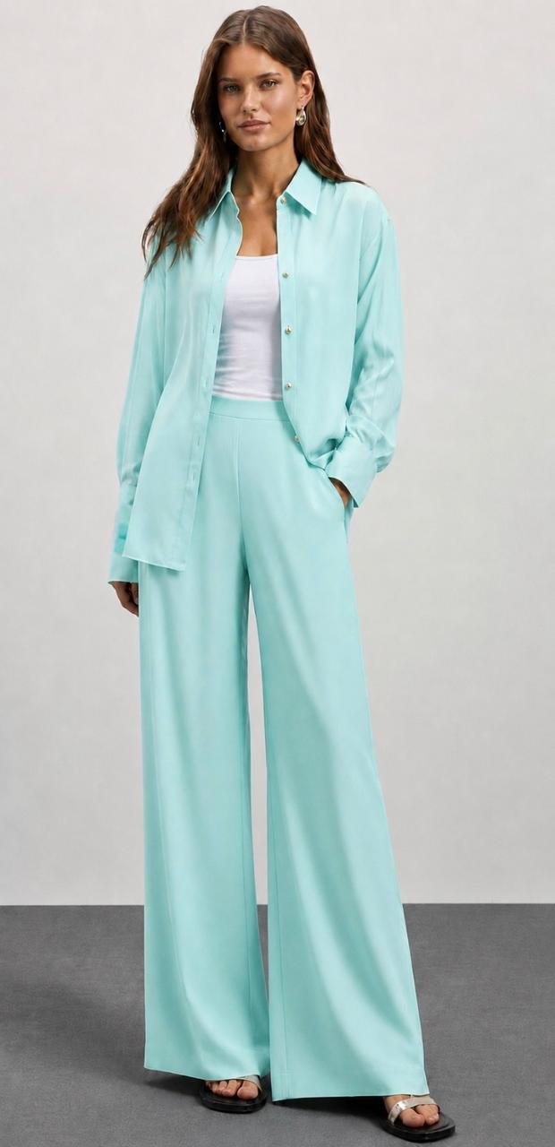 the Flow shirt - Aqua Blue