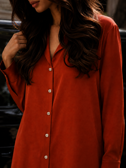La Chemise Flow  -Rouge brique
