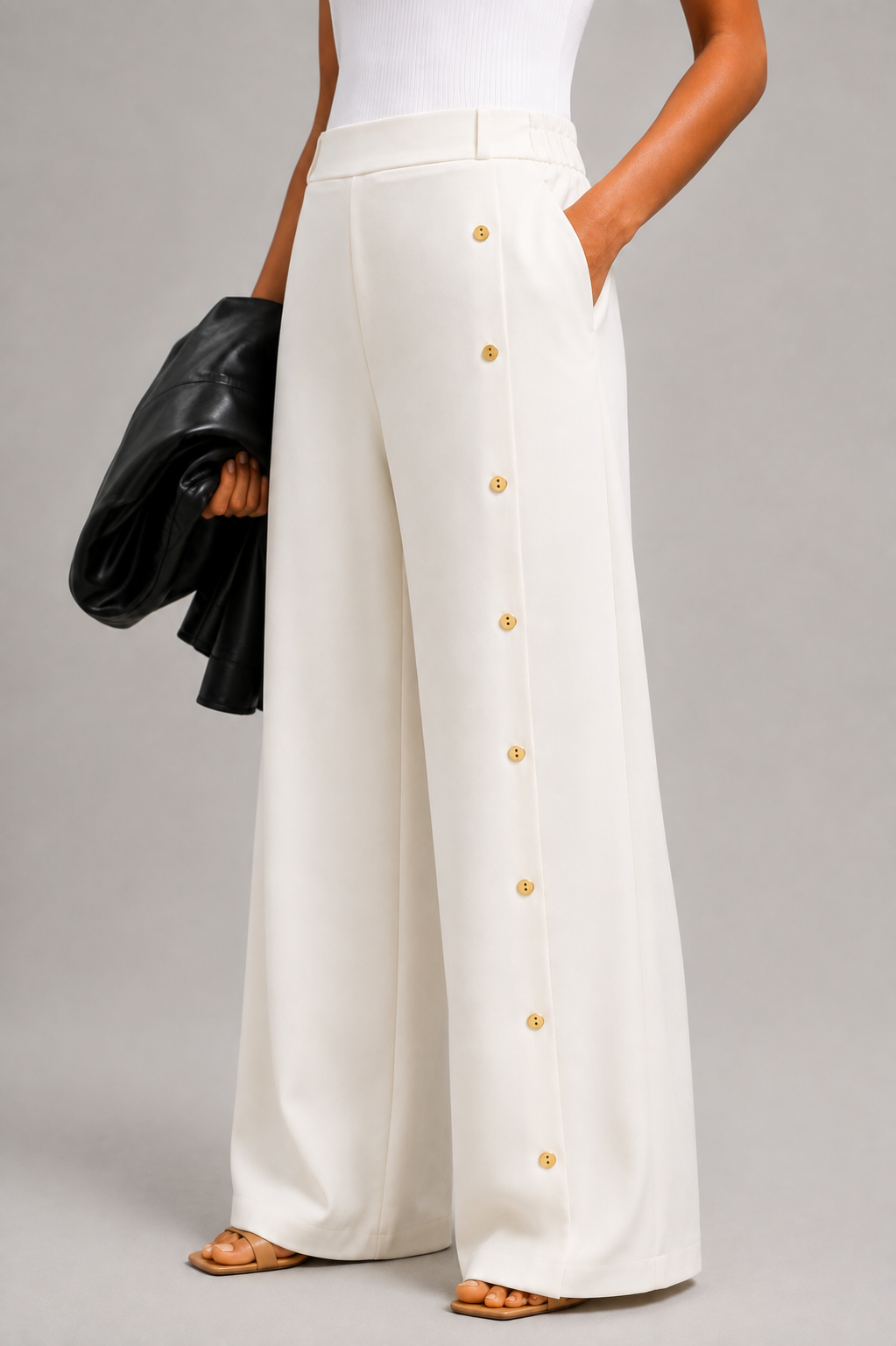Blush Pink Wide-Leg Pants