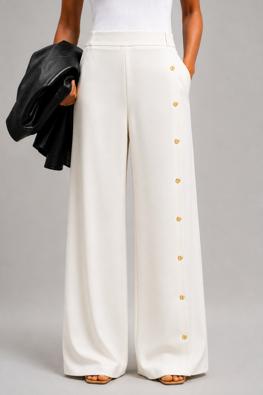 Blush Pink Wide-Leg Pants