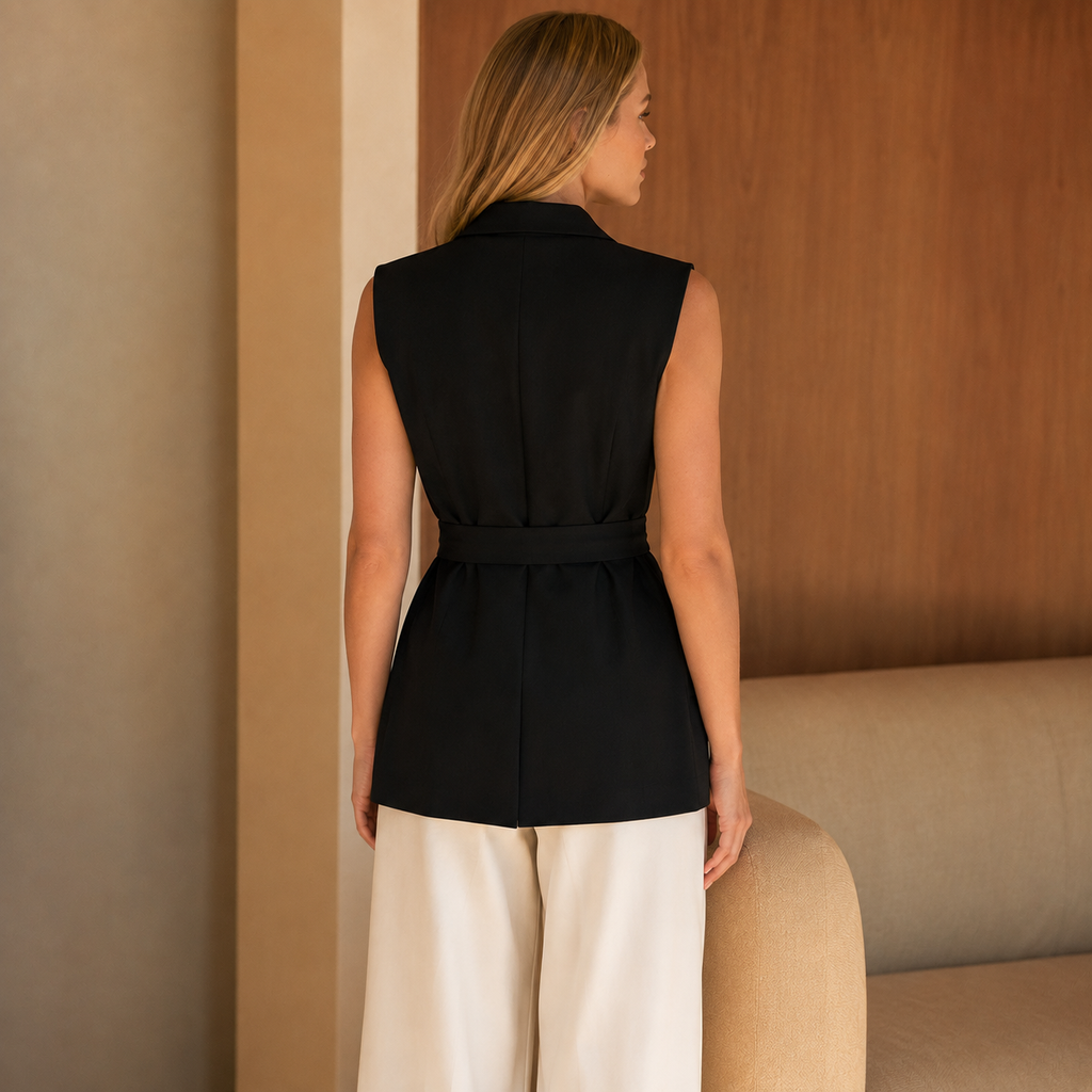The Weightless Tailored vest -Black