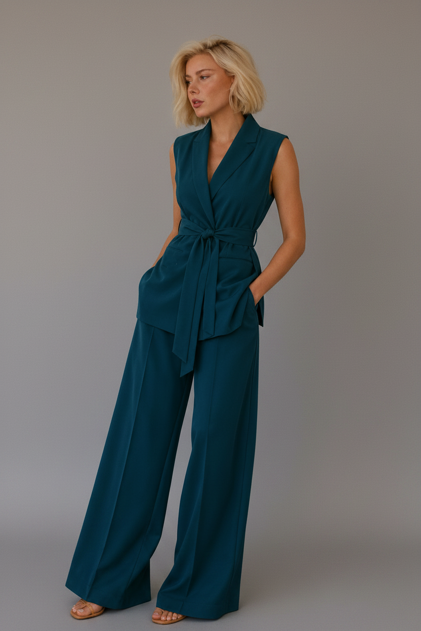 The Weightless Tailored Vest – Petroleum Blue