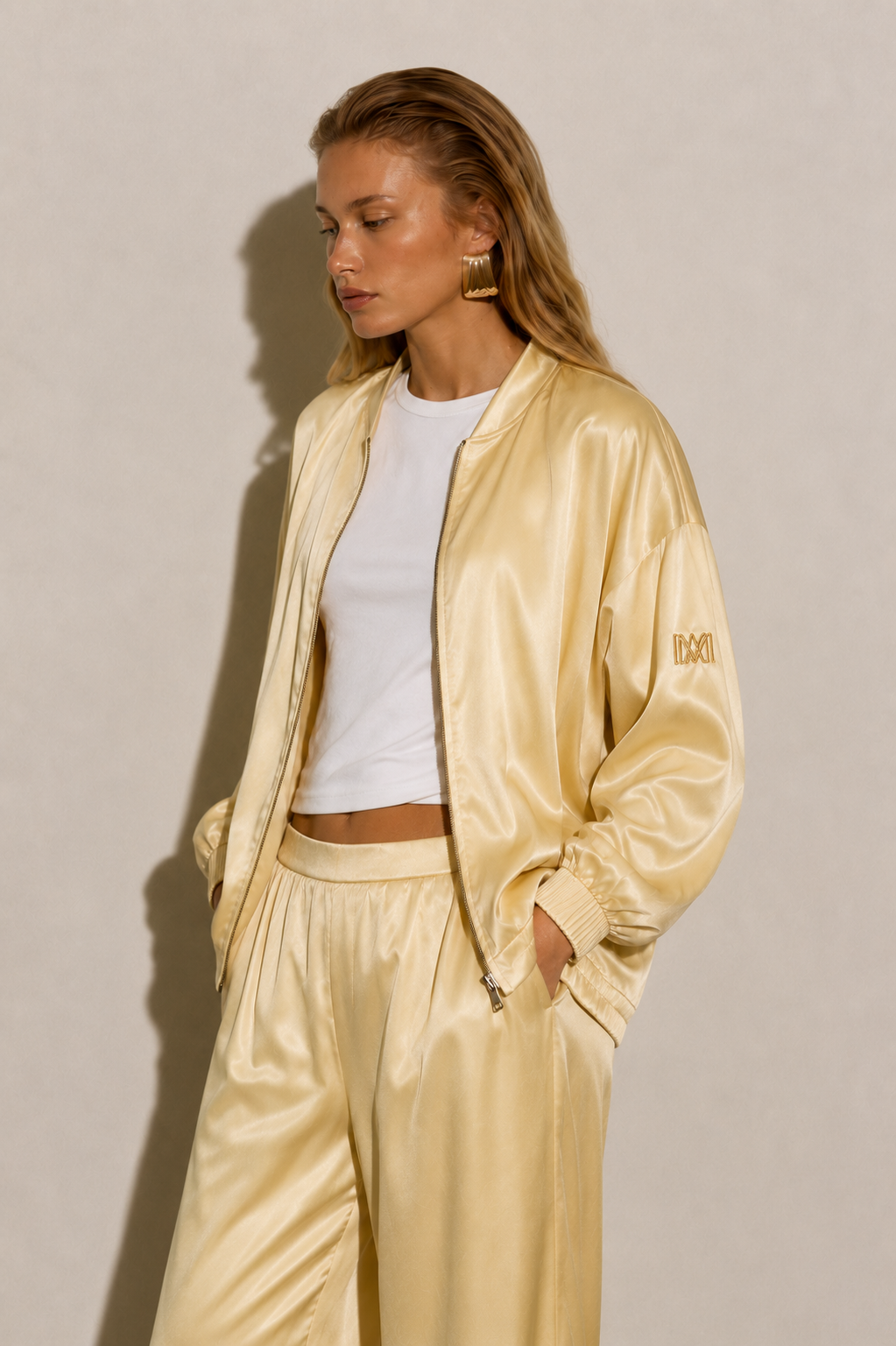 La chemise Flow-Satin Jaune