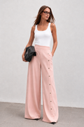 Blush Pink Wide-Leg Pants